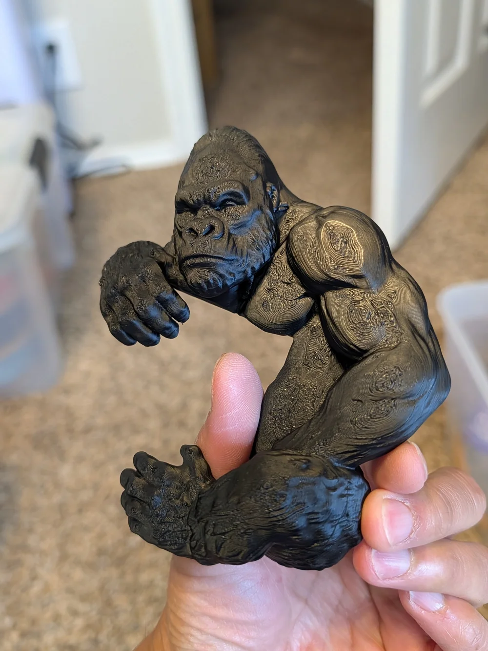 Black Gorilla Wall Hook for Light Switch - Decorative Home Accent